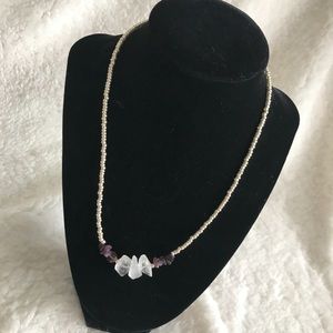 Amethyst and Crystal Beaded Necklace